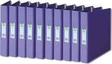 Image of 25Mm 2 Ring Binder Polypropylene A4 Purple (Pack of 10)