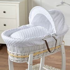 Image of Baby Moses Basket Wicker | Bedding And Mattress Included (NO ROCKING STAND)
