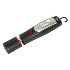 Image of Sealey Rechargeable 360° Inspection Lamp 7 SMD + 3W LED Black Lithium-ion