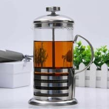 Image of 350ML Stainless Steel & Glass Cafetiere French Coffee Maker Press Filter Plunger