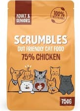 Image of Scrumbles Adult and Senior Cats Dry Food 750G