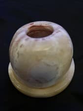 Image of Alabaster Candleholder Votive Tealight Candle EXCELLENT
