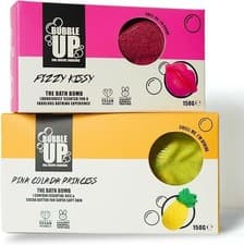 Image of Bubble Up Bath Bomb Set – Pina Colada & Kissy Lips Vegan Fizzers