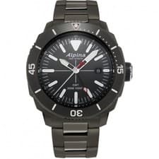 Image of Alpina Seastrong Diver Black Titanium Pvd Bracelet AL-247LGG4TV6B BNIB