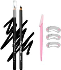 Image of Eyebrow Pencil Waterproof Long Lasting Brow Shaping Filling Set Black