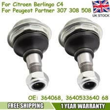 Image of 2X Ball Joints Front 364053 For Citroen Berlingo C4 Peugeot Partner 307 308 508