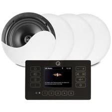 Image of Q Acoustics E120 Black Bluetooth Ceiling Speaker System with DAB+ Radio 4 xNCSS8