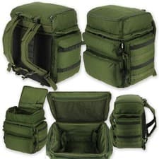 Image of Carp Fishing Rucksack Backpack 65L Camping Hiking 6 Compartment Tackle Bag NGT