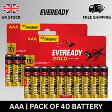 Image of 40X EVEREADY GOLD AAA ALKALINE BATTERIES LONG LASTING 1.5V POWER AAA BATTERY