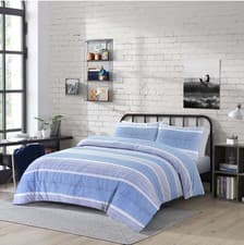 Image of Finn Stripes Printed Duvet Cover With Pillowcase Polycotton Bedding Set