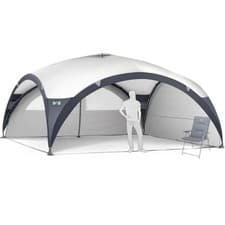 Image of Metal Frame Gazebo XL Grey Outdoor Garden Patio Shelter