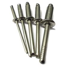 Image of POP RIVETS ALUMINIUM/STEEL STANDARD FLANGE BLIND DOME HEAD 3.2MM 4MM 4.8MM 6.4MM