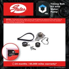 Image of Timing Belt & Water Pump Kit fits PEUGEOT 3008 1.6D 09 to 16 DV6C Set Gates New