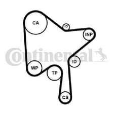 Image of Original Continental CTAM Water Pump + Timing Belt Set CT1189WP1 for Ford