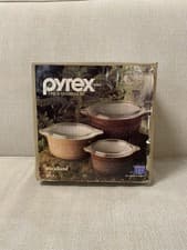 Image of PYREX 3-Piece Casserole Set - Woodland - 480-6 - NEW IN BOX