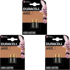Image of 6 x DURACELL MN21 A23 k23A LRV08 Alkaline Battery 12v (3 x 2 packs)