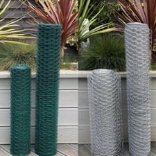 Image of PVC Coated or Galvanised Chicken Wire Mesh Netting Rabbit Cage Aviary Net Fence