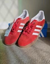 Image of Adidas Gazelle Indoor Scarlett Red/cloud White UK 10