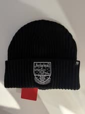 Image of Arsenal Adult old crest black Beanie cap 47 Brand RRP £30