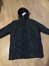 Image of Jack & Jones Puffer Jacket, Heavy Duty, Full Zip, Long Sleeve, Black, Size XL