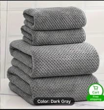 Image of 4 Pc Luxury Towel Set. 2 Bath Towels 2 Hand Towels