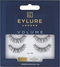 Image of EYLURE VOLUME FALSE EYE LASHES WITH ADHESIVE TWIN PACK - 101