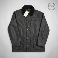 Image of Barbour Ashby Wax Jacket Men’s Large Black