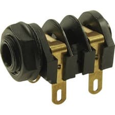 Image of Cliff FCR50051 6.35mm Audio Jack Socket Horizontal Mount 3 Pins Black
