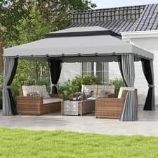 Image of 3 x 4m Aluminium Gazebo Marquee Canopy Pavilion Patio Party Tent