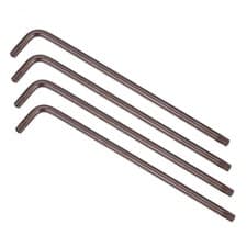 Image of T20 Tamper Proof Torx Star Key Bit Wrench, L-Shape 4.41" Long Arm, S2 Steel 4pcs
