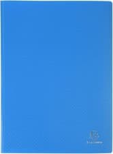 Image of Exacompta A4 Soft Cover 20 Pockets Display Book Anti-Glare Presentation Blue