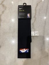 Image of NEW Nike Head Tie Headband Swoosh DRI FIT Black, NBA Basketball Authentic