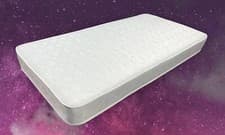 Image of New Basic Budget White Damask Spring Mattress. 3ft Single 2ft6 Small, Shorty