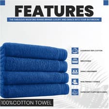 Image of Egyptian Cotton Bath Sheets Set of 4 - Extra Soft, Quick Dry, 450 GSM