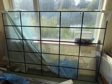 Image of Hudson Reed Frame Effect Wet Room shower Screen with Support Bar 1400mm Wide 8mm