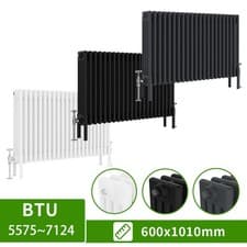 Image of Traditional 2 3 4 Column Radiator Vertical Horizontal Heating Cast Iron Style UK