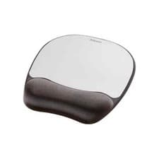 Image of Fellowes Memory Mouse Pad with Wristrest Black/Silver 9175801