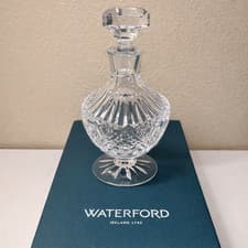 Image of Waterford Lismore 6" Tall Footed 97ml Perfume Bottle Crystal Elegant Collectible