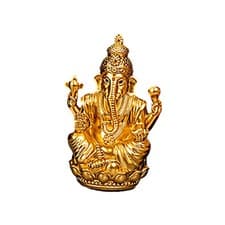 Image of Ganesh Statue Desktop Ornament Collectible Resin Hindu God Indian Ganesha