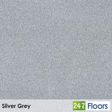 Image of Silver Grey Vienna Saxony Carpet Luxury Soft 21mm Deep Pile Lounge Bedroom