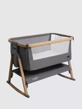 Image of Tutti Bambini CoZee Air Bedside Rocking Crib, Oak & Charcoal LIMITED OFFER!!