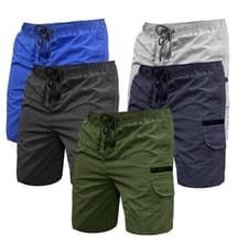Image of Mens Summer CARGO ZIP POCKET Swimming Board Swim Shorts Trunks Swimwear Beach