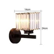 Image of Modern Crystal Wall Lamp Bedroom Study Led Indoor Lighting Home Decor Wall Light