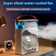 Image of Portable Mini Air Cooler Fan 3 in 1 Ice Cold Cooling Air Conditioner Humidifier