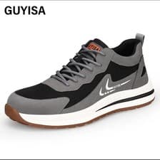 Image of guyisa safety trainers work safety shoes Steel Toe Cap UK Size 9