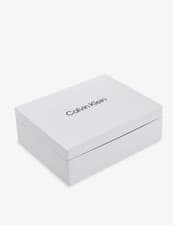 Image of Calvin Klein Men's Logo-print pack of three stretch-cotton blend socks