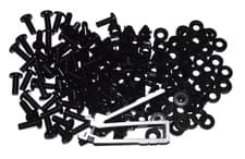 Image of 100 PACK Of M6 BLACK Cage Nut Sets & TOOL (100 Cagenuts 100 Bolts 100 Washers)