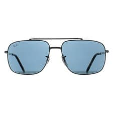 Image of Ray-Ban Sunglasses RB3796 003/R5 Polished Silver Blue