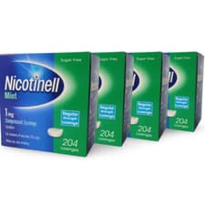 Image of 4 x Nicotinell Mint sugar free 1mg Lozenge 204 x 4 =816 pieces UK Pharmacy