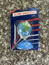Image of Vintage USA Plastic World Mini Globe Pencil Sharpener Earth School NEW